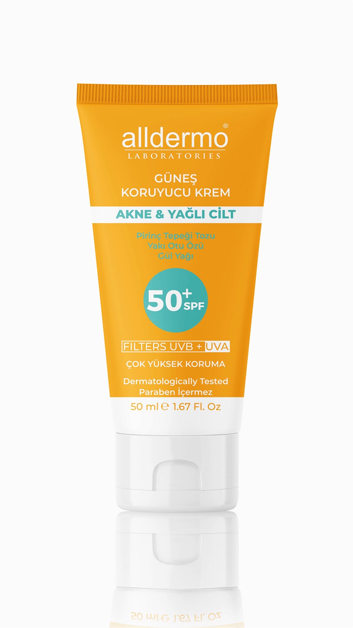ALLDERMO Alldermo Akne & Yağlı Cilt Güneş Koruyucu Krem SPF50+ 50ml