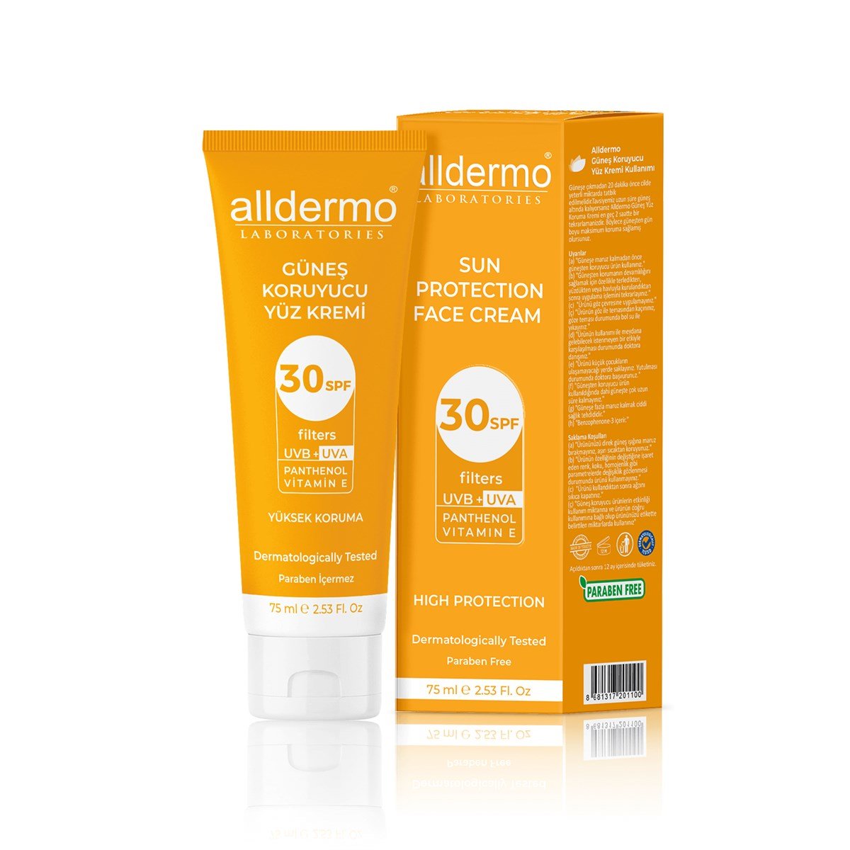 ALLDERMO Alldermo Güneş Koruyucu Yüz Kremi SPF30+ 75ml