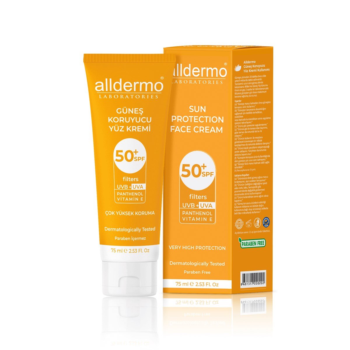 ALLDERMO Alldermo Güneş Koruyucu Yüz Kremi SPF50 75ML