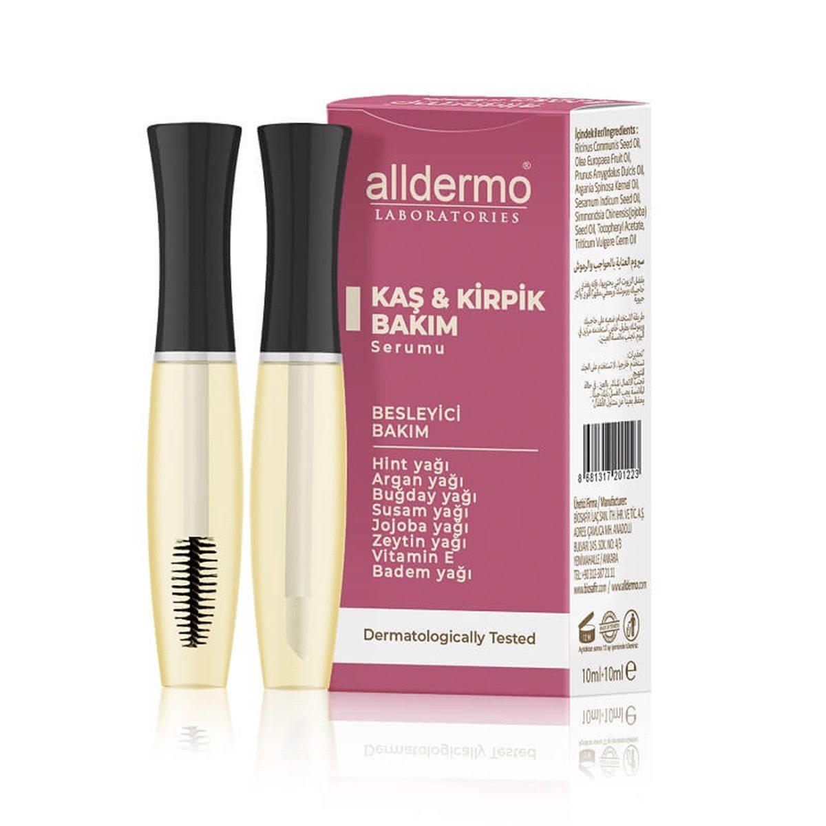 ALLDERMO Alldermo Kaş + Kirpik 2'li Besleyici Bakım Serumu 10ml