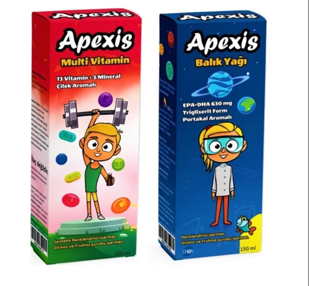 APEXİS Apexis Balık Yağı 150 ml + Apexis Multivitamin 150 ml Kofre