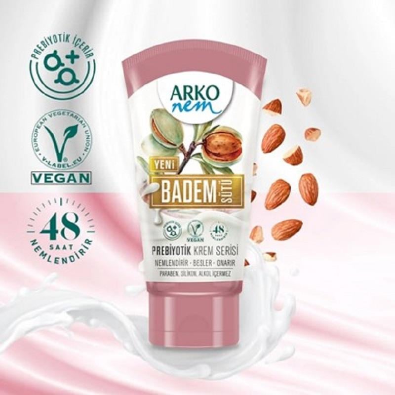 Arko Arko Nem Prebiyotik Krem Serisi Badem Sütü 60 ml
