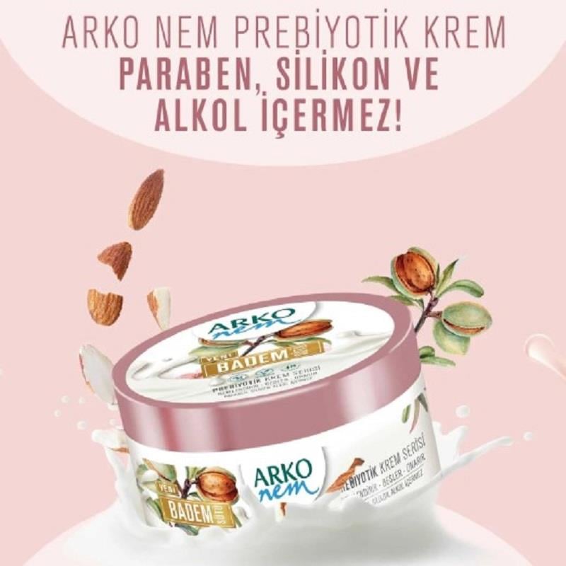 Arko Arko Nem Prebiyotik Krem Serisi Badem Sütü 250 ml