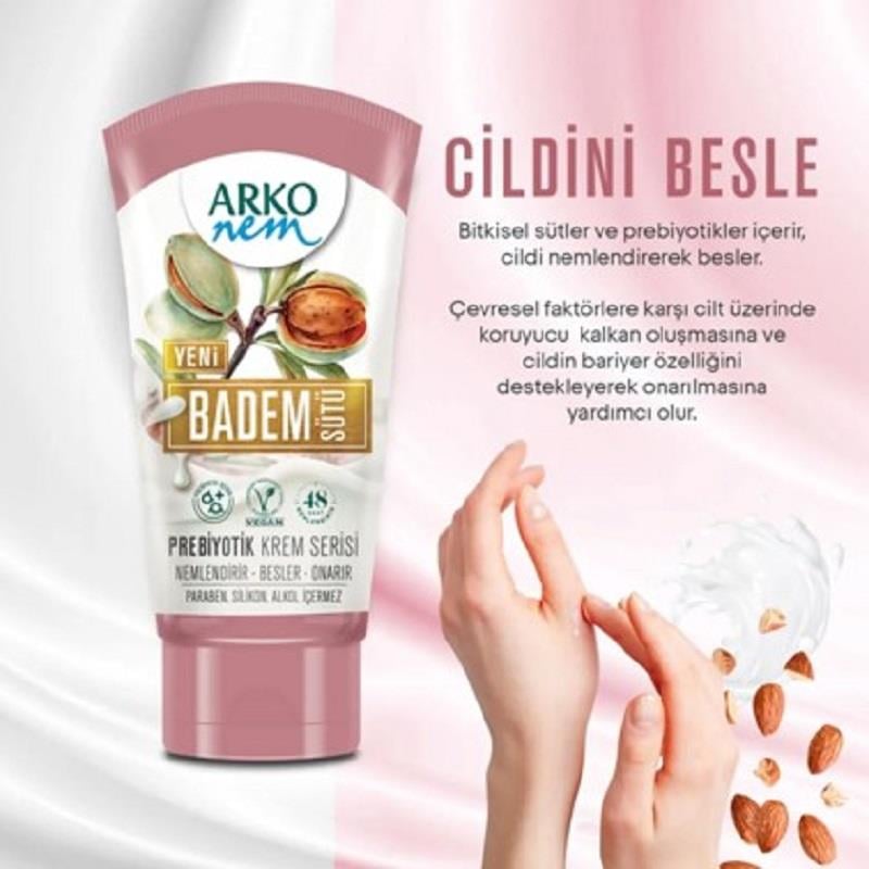 Arko Arko Nem Prebiyotik Krem Serisi Badem Sütü 60 ml