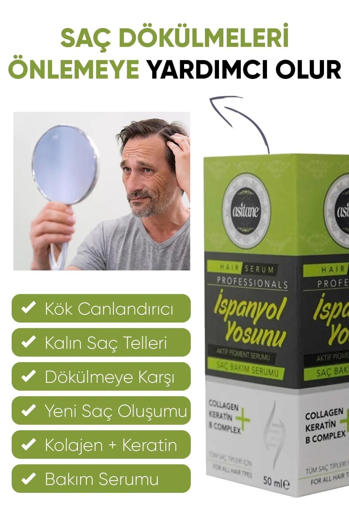 Asitane Asitane İspanyol Yosunu Collagen Keratin B Complex Hair Serum 50 ml