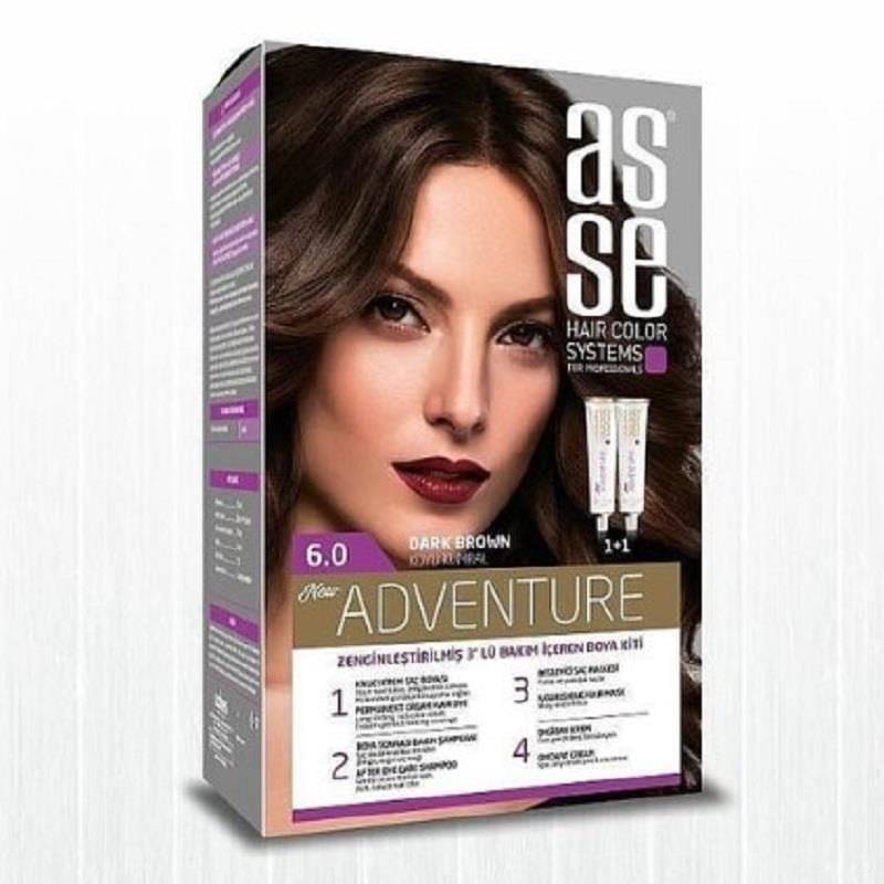 Asse Hair Color System Asse Set Boya - 6.0 Koyu Kumral
