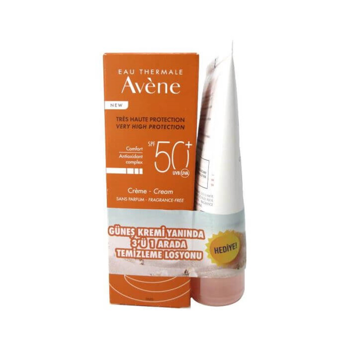 Avene Avene Cream SPF50+ 50 ml + 3'ü 1 Arada Temizleme Losyonu 100 ml Hediyeli