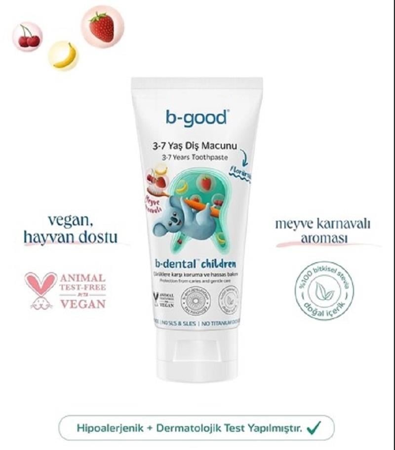 B-Good B-Good Florürsüz Çocuk Diş Macunu 3-7 Yaş 50 ml