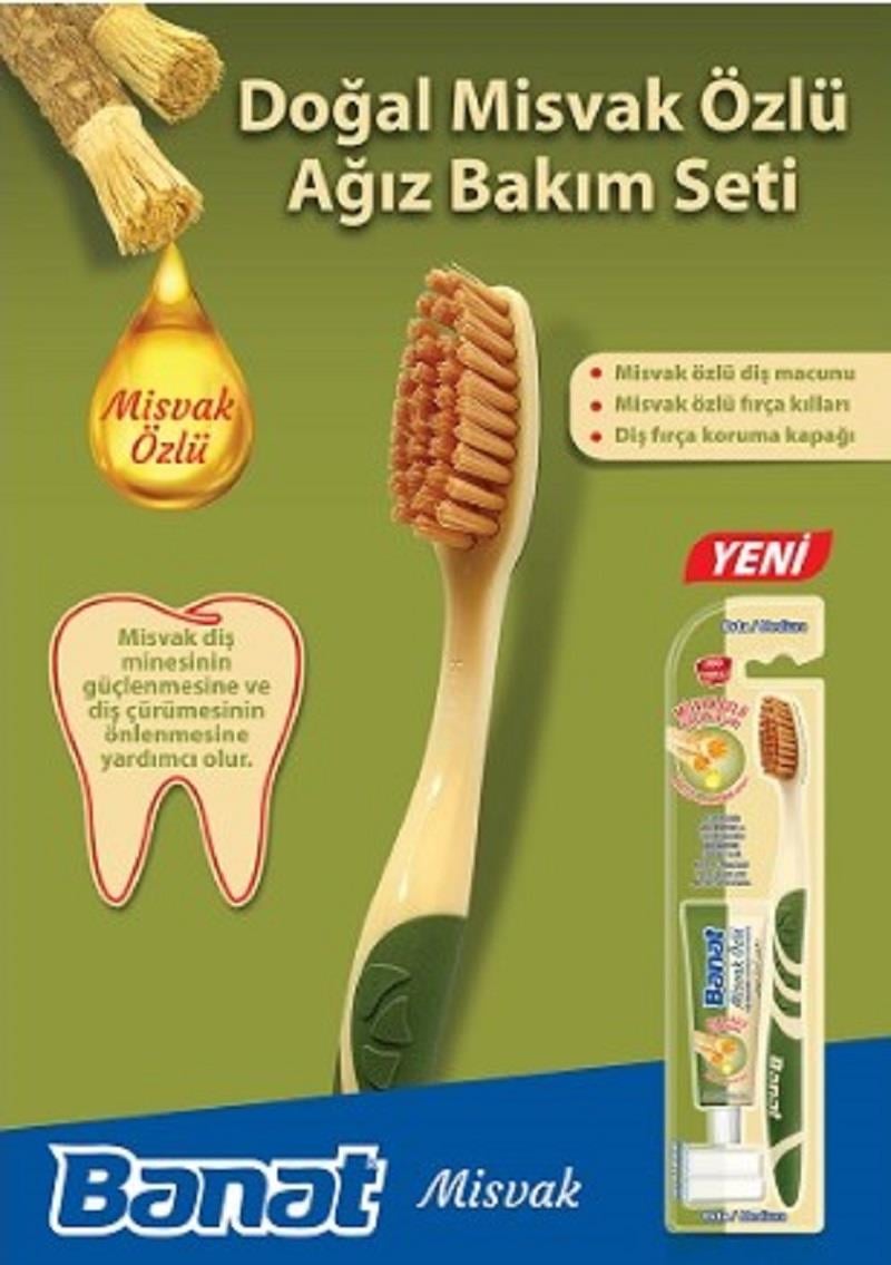 BANAT Banat Misvak Özlü Diş Macunu 15 ml + Diş Fırçası