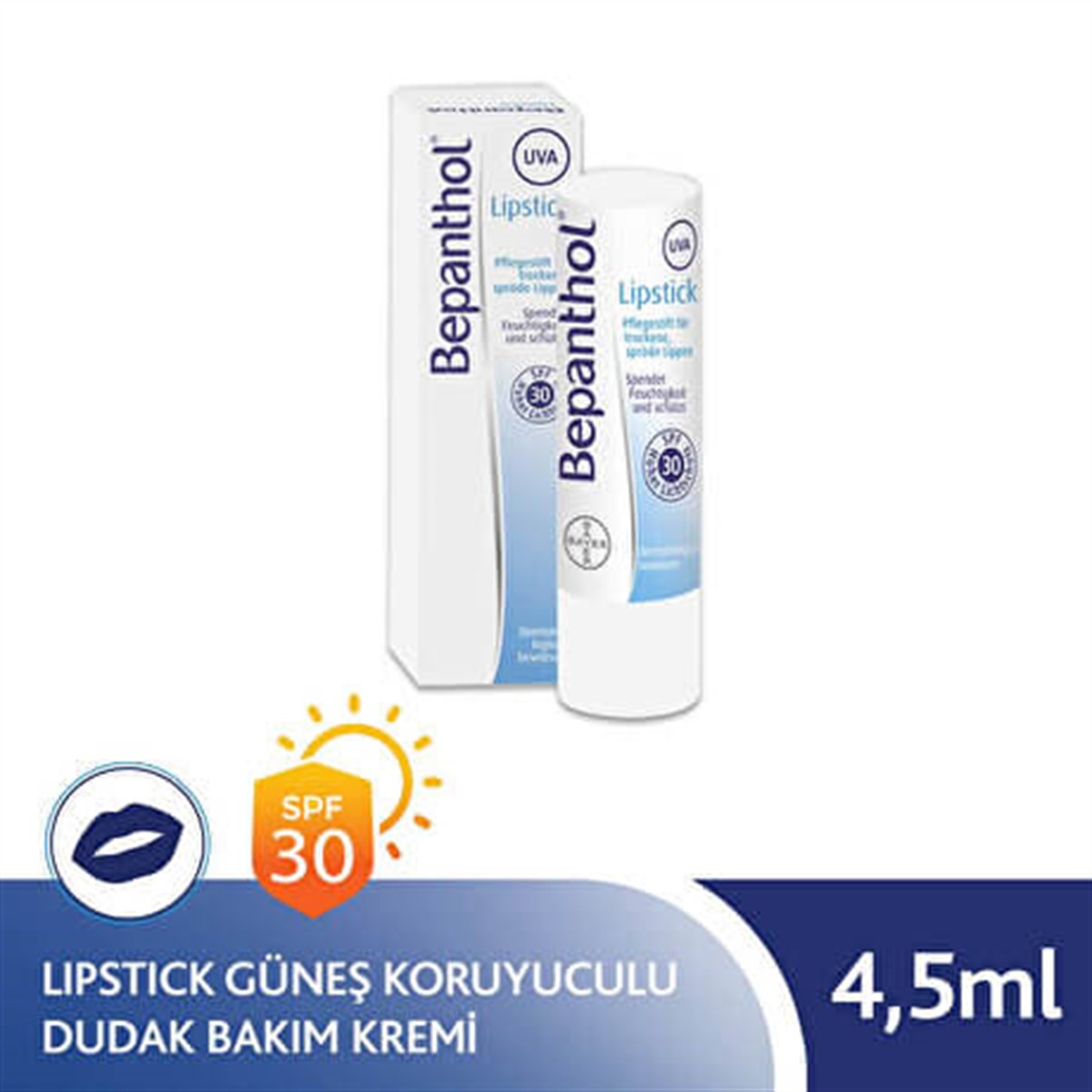 Bepanthol Bepanthol Lipstick Güneş Koruyucu Spf 30 - Dudak Bakım Kremi 4,5 Gr