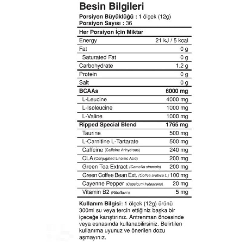 BigJoy Sports BigJoy Sports BCAA Pro Ripped Limon 432 gr