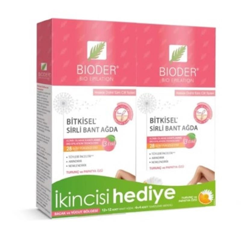 Bioder Bioder Bio Epilation Ağda Bandı Bitkisel Tüy Azaltıcı Normal Ciltler - İkincisi Hediye