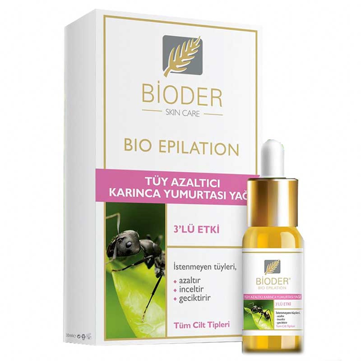 BioderBioder Bio Epilation Tüy Azaltıcı Karınca Yumurtası Yağı 30Ml
