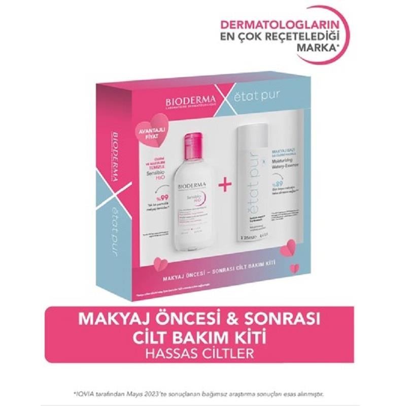 Bioderma Bioderma Sensibio H2o 250 ml + Etat Pure Makyaj Bazı 125 ml