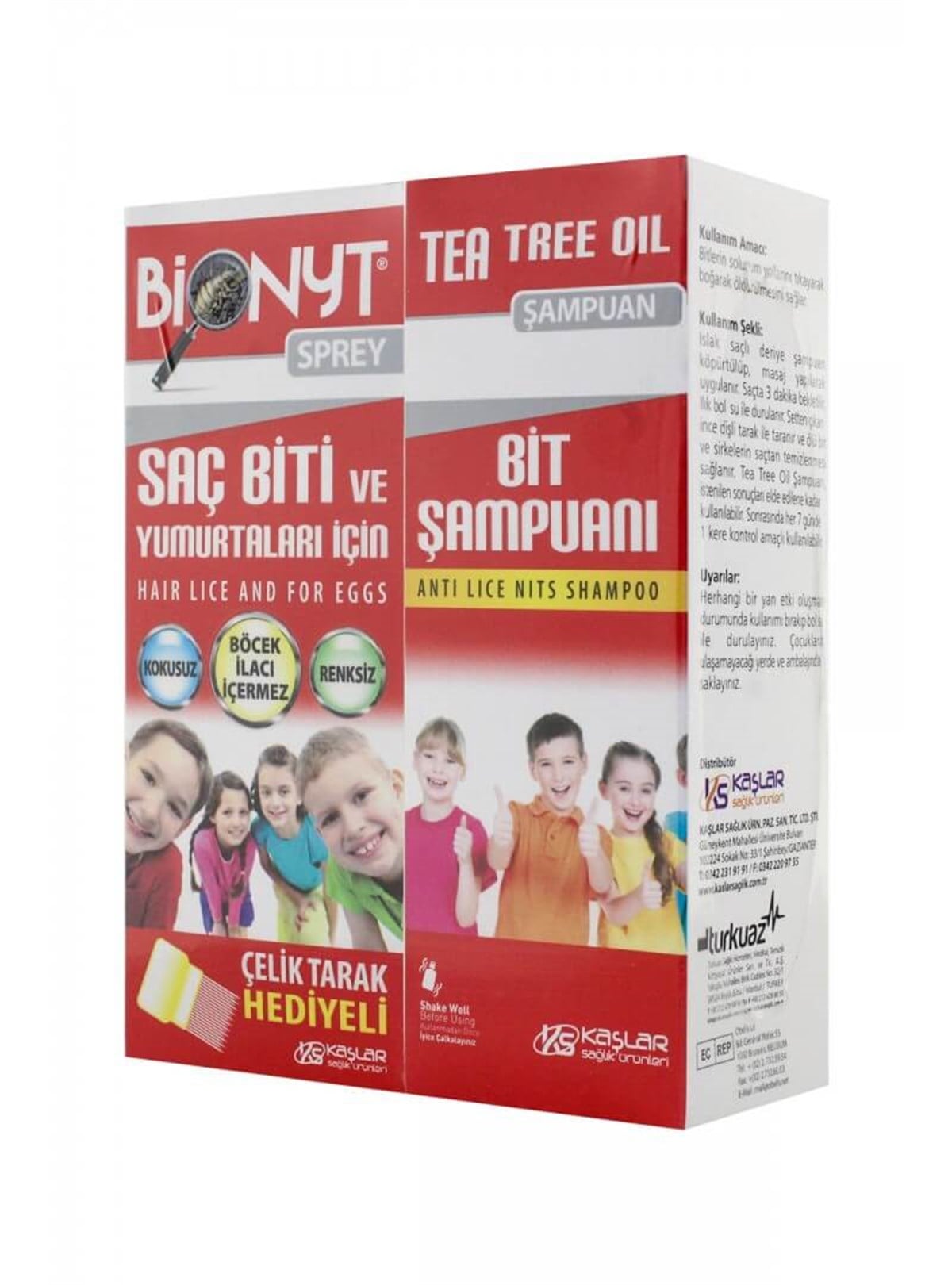 Bionyt Bionyt Bit Spreyi 100 ml + Bionyt Tea Tree Oil Şampuan 100 ml Kofre