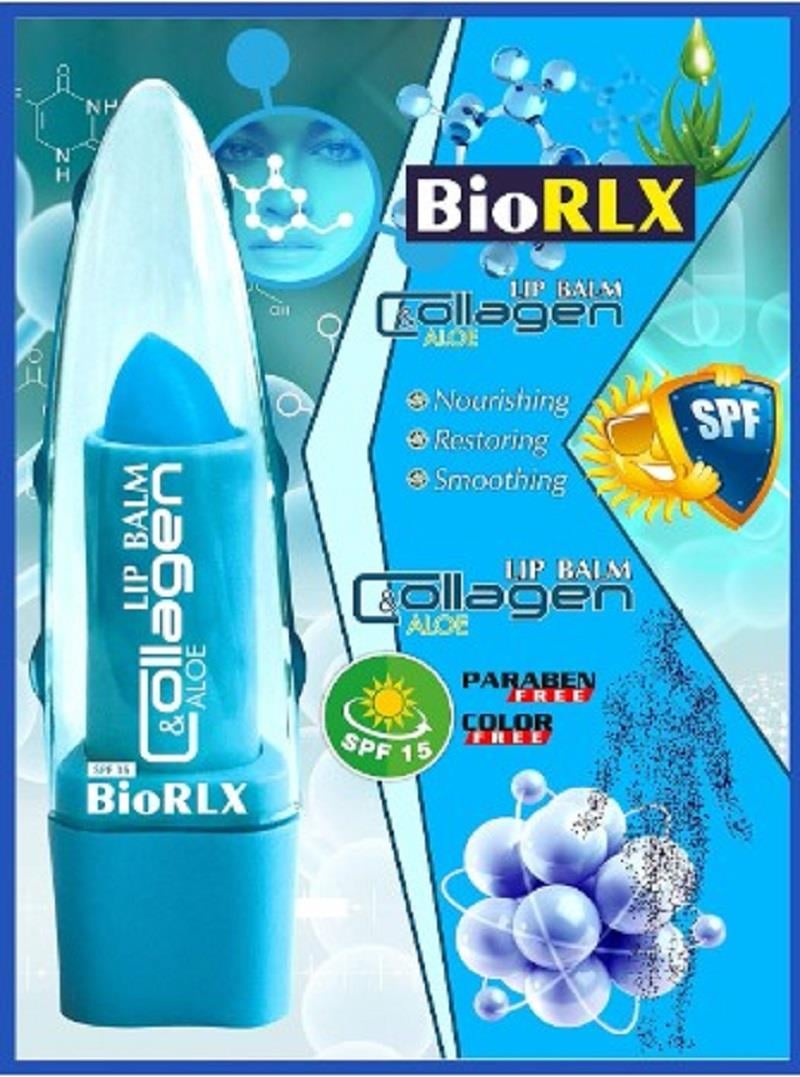 BioRLX BioRLX Collagen Aloe Vera Lip Balm Renksiz - 12'li Stant