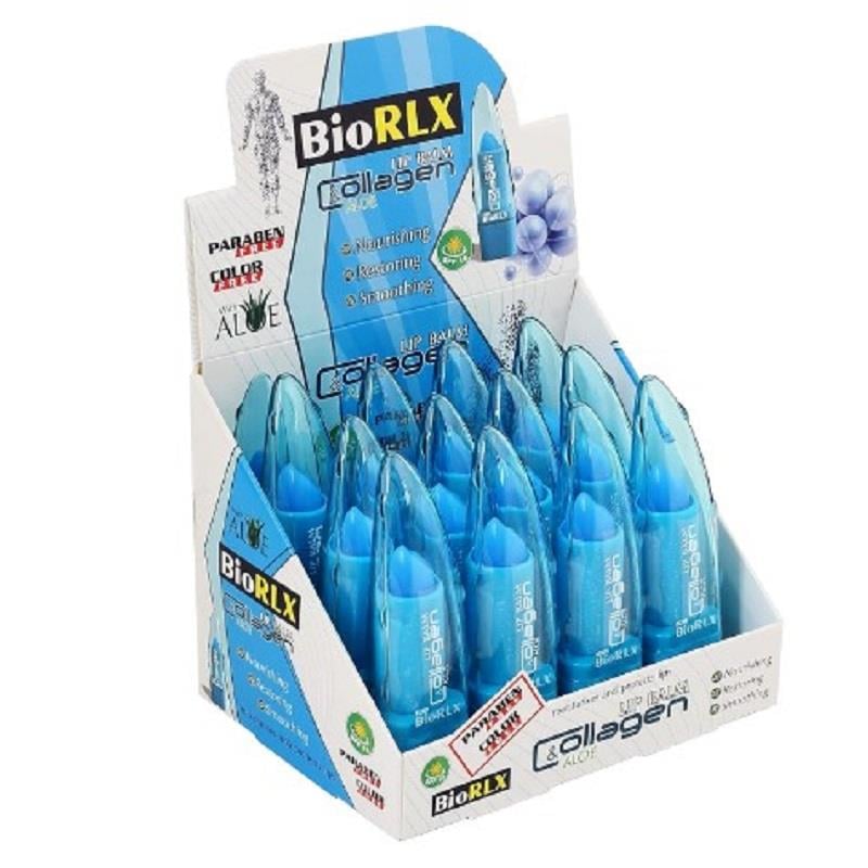 BioRLX BioRLX Collagen Aloe Vera Lip Balm Renksiz - 12'li Stant