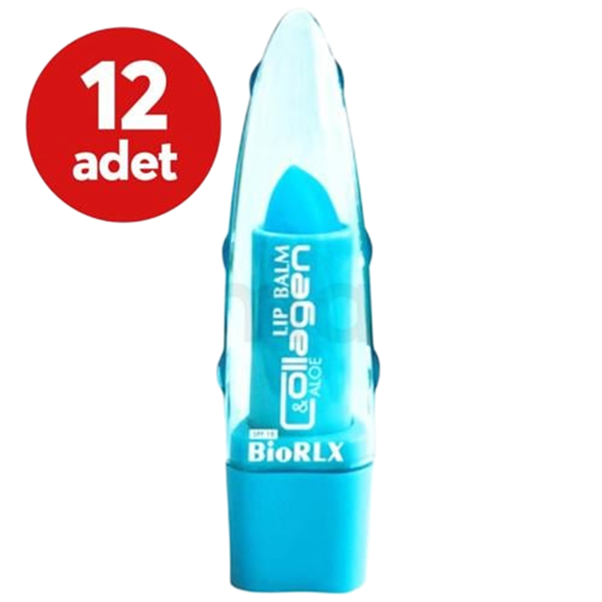 BioRLX BioRLX Collagen Aloe Vera Lip Balm Renksiz - 12'li Stant