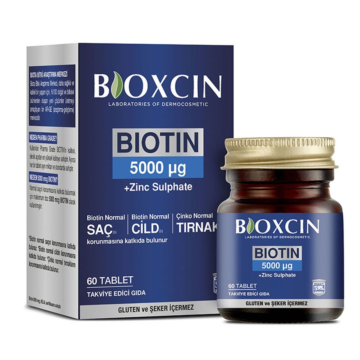 BioxcinBioxcin Biotin Tablet 5000mcg Takviye Edici Gıda 60 Tablet