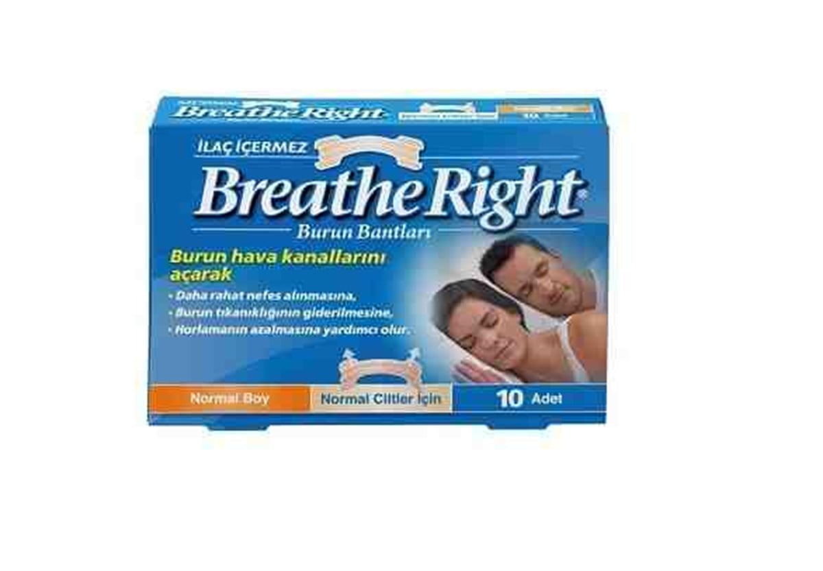 BreatheBreathe Right Burun Bandı (İlaçsız Normal Boy)