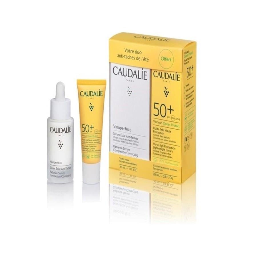 Caudalie Caudalie Vinoperfect Serum Suncare Set - Leke Karşıtı Etkili Serum 30 ml + Güneş Kremi SPF50 20 ml