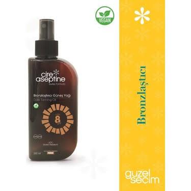 Cire Aseptine Cire Aseptine Bronzlaştırıcı Güneş Yağı SPF8 200 ml