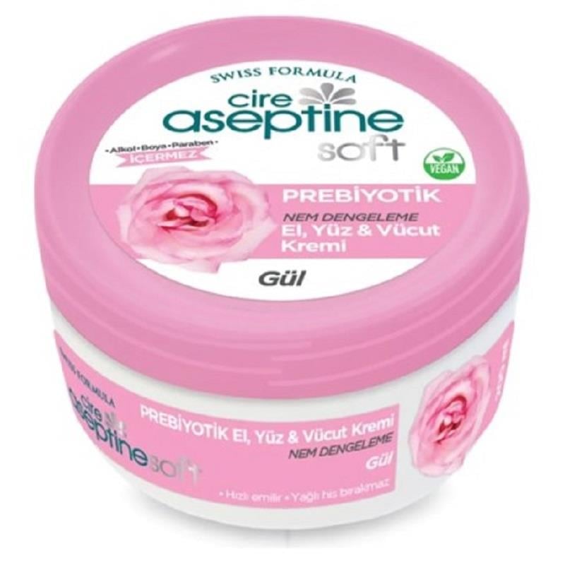 Cire Aseptine Cire Aseptine Soft Gül Prebiyotik Nemlendirici Bakım Kremi 200 ml