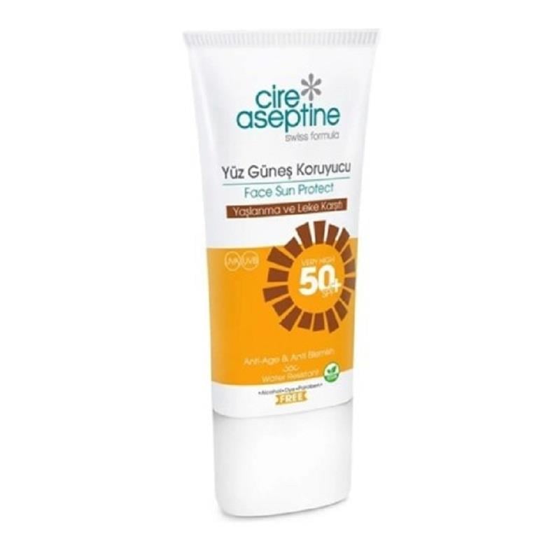 Cire Aseptine Cire Aseptine Yüz Güneş Koruyucu SPF50+ Yaşlanma ve Leke Karşıtı 50 ml