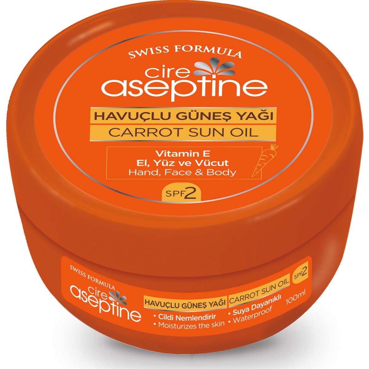 Cire Cire Aseptine Sun Havuç Yağı Vazo 100 ml