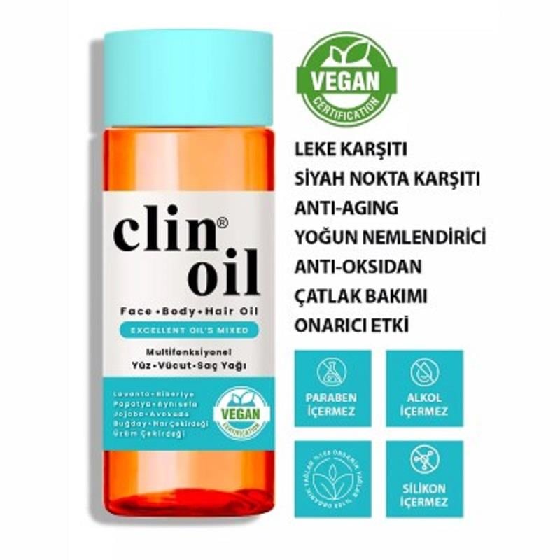Clin Oil Clin Oil Yüz Vücüt ve Saç İçin Yağ 100 ml