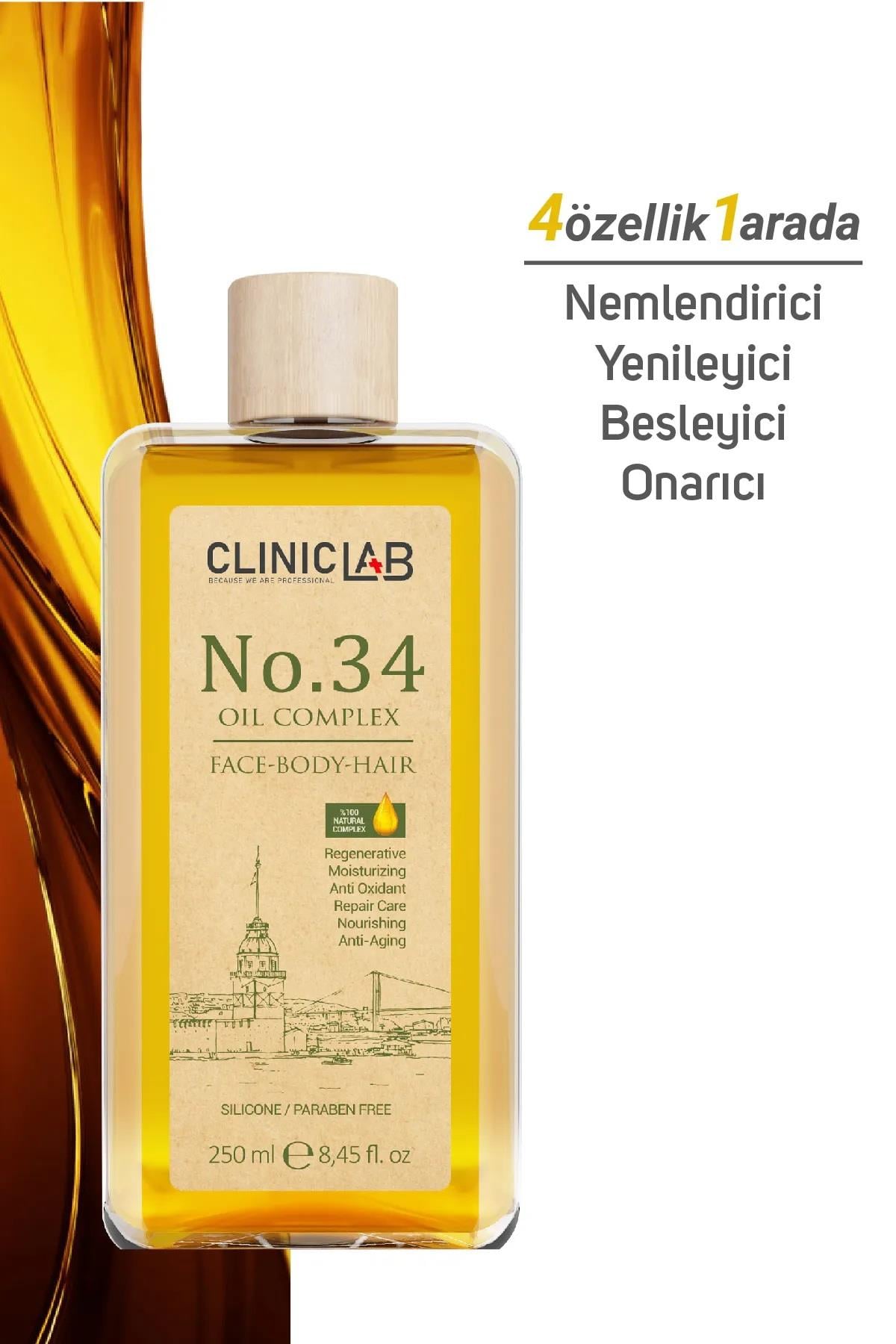 ClinicLab Cliniclab Cilt Vücut ve Saç Bakım Yağı No: 34 250 ml