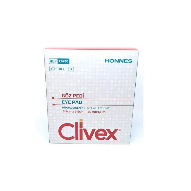 Clivex Clivex Yetişkin Hipoalerjenik Göz Pedi 6,5 x 9,5cm 50'li