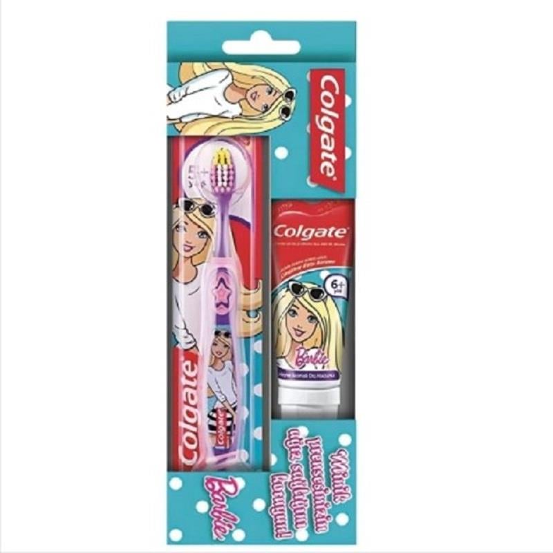 COLGATE Colgate Çocuk Diş Macunu 75 ml + Diş Fırçası Barbie