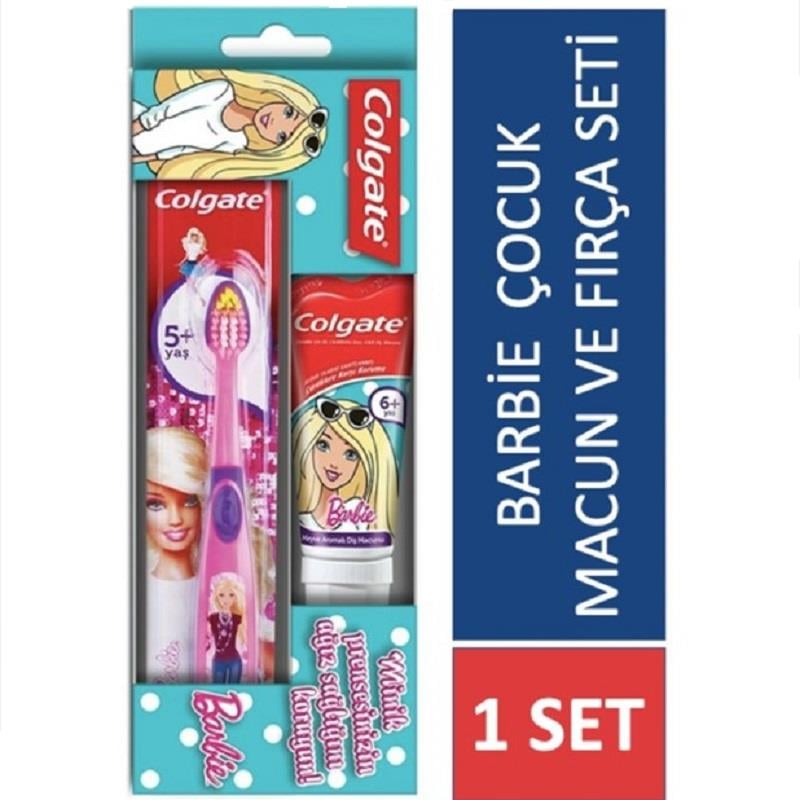 COLGATE Colgate Çocuk Diş Macunu 75 ml + Diş Fırçası Barbie
