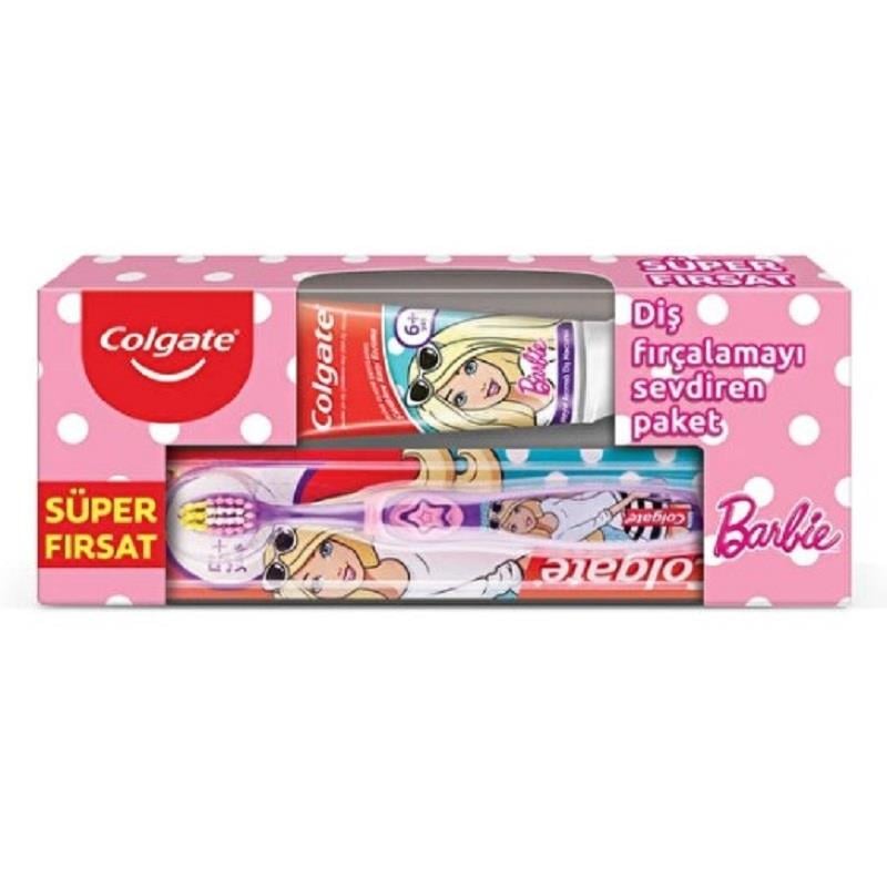 COLGATE Colgate Çocuk Diş Macunu 75 ml + Diş Fırçası Barbie