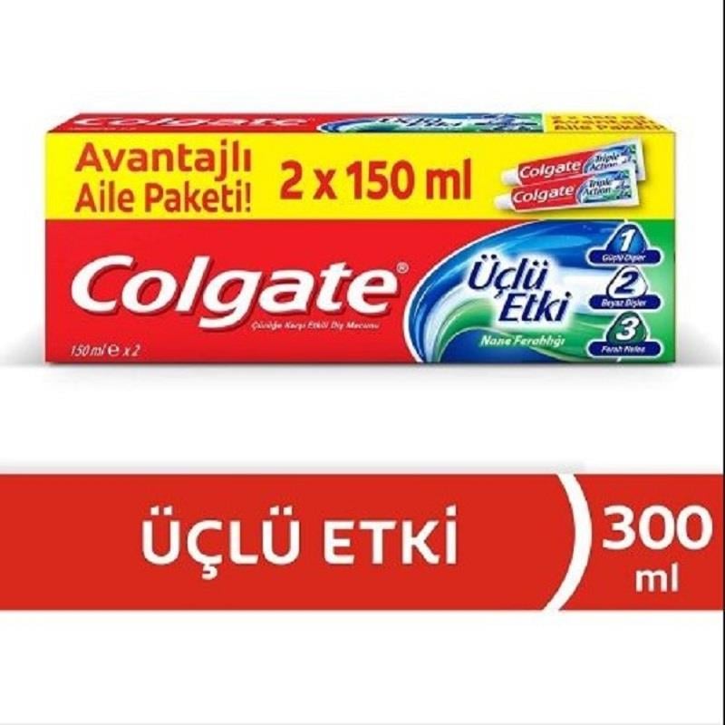 COLGATE Colgate Diş Macunu Üçlü Etki 150 ml - 2'li Avantajlı Aile Paketi