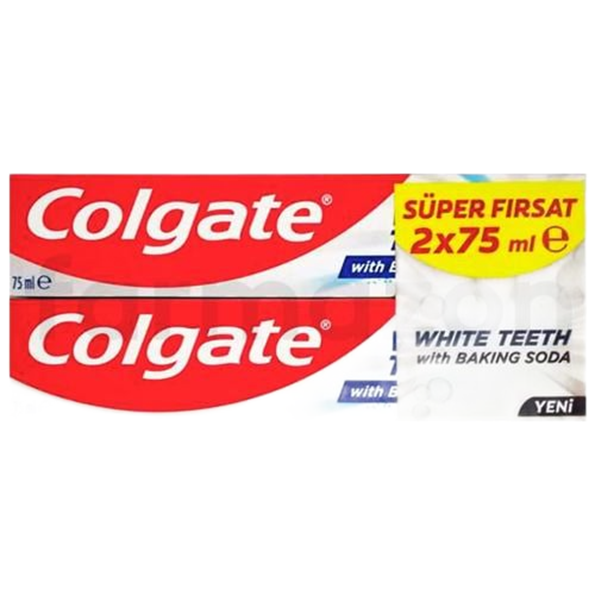 COLGATE Colgate Süper Fırsat White Teeth With Baking Soda Diş Macunu 2'li 75 ml