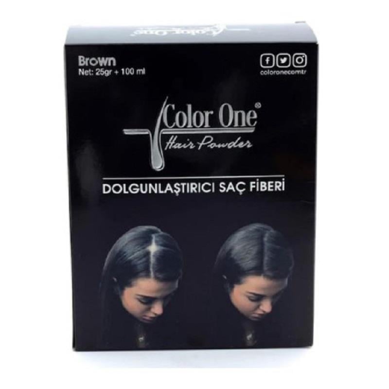 Color One Color One Saç Kapatıcı Fiber Siyah 25 gr + Sabitleyici Sprey 100 ml