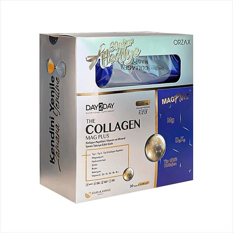 Day2Day Day2Day Collagen Mag Plus Çilek Karpuz Aromalı 30 Saşe + Shaker Hediyeli