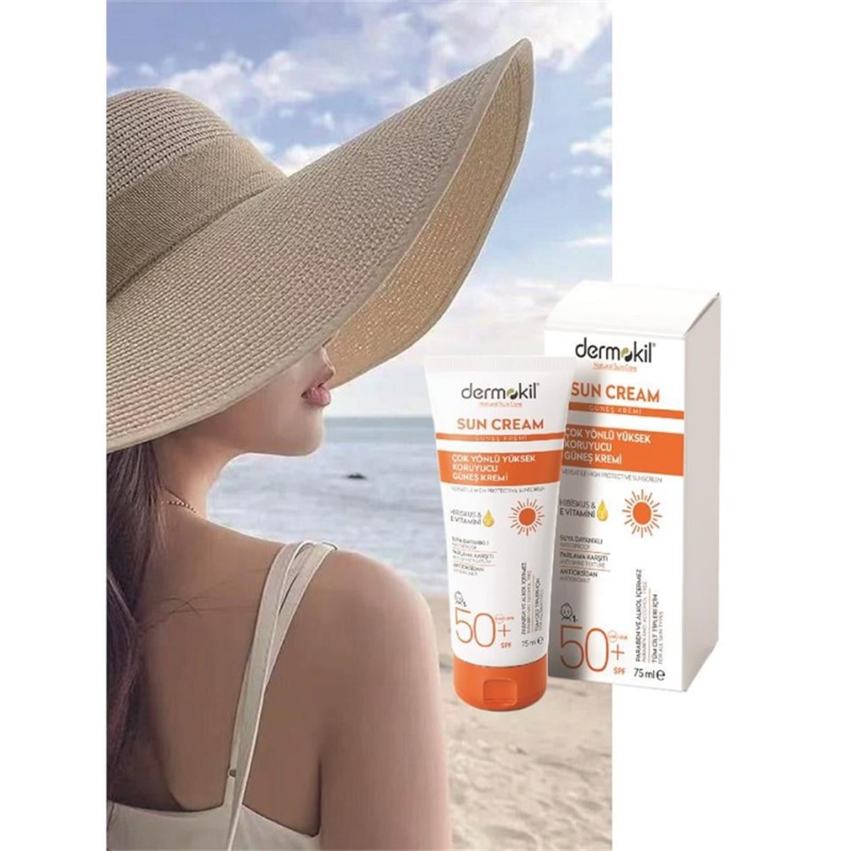 Dermokil Dermokil Sun Cream - Çok Yönlü Yüksek Koruyucu Güneş Kremi SPF50 75 ml