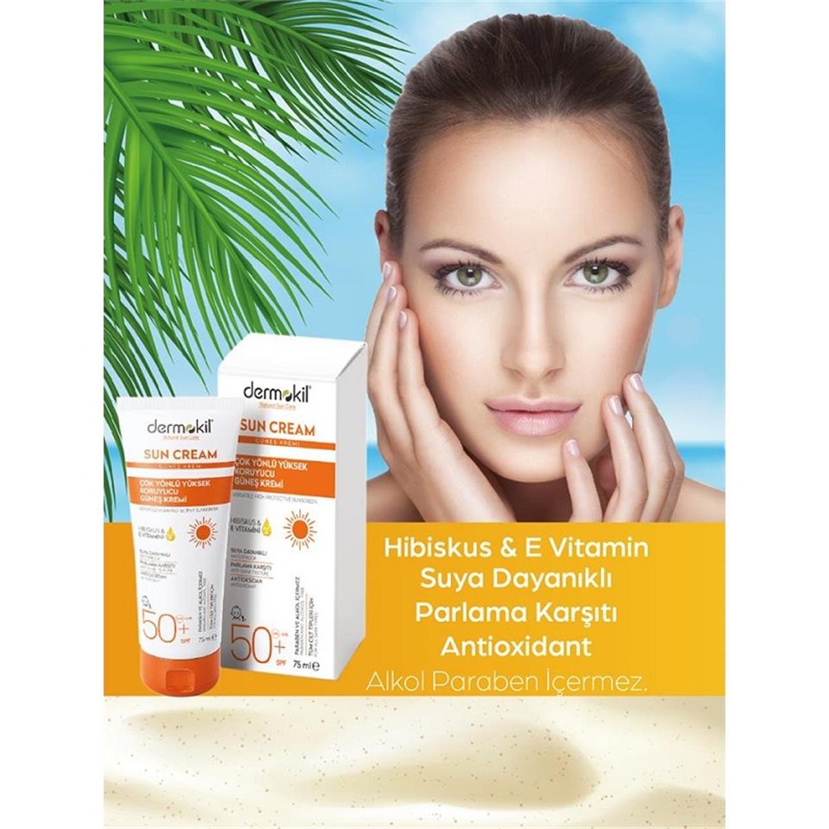 Dermokil Dermokil Sun Cream - Çok Yönlü Yüksek Koruyucu Güneş Kremi SPF50 75 ml