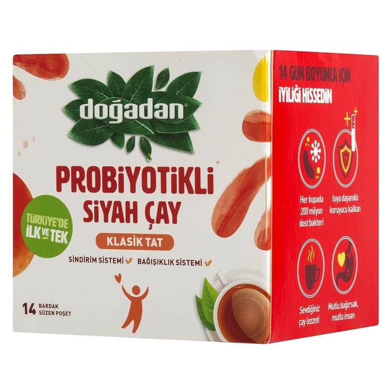 Doğadan Doğadan Probiyotikli Siyah Çay Klasik Tat 14'lü