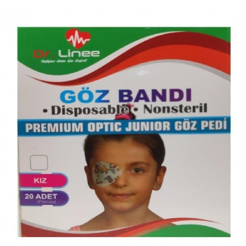 DrLinee DrLinee Yapışkan Kız Çocuk Göz Bandı 100'lü