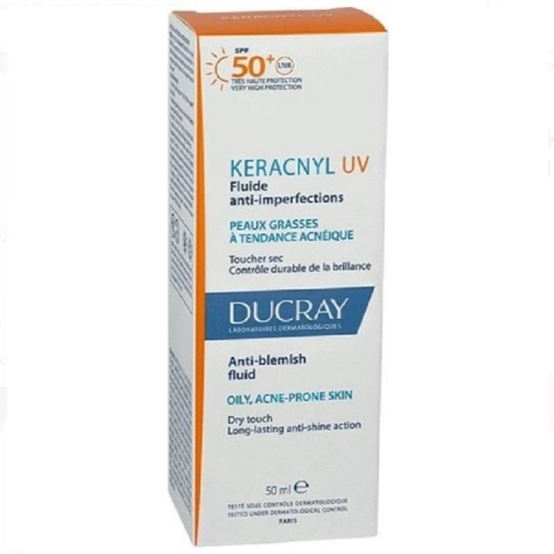 Ducray Ducray Keracnyl Akneye Eğilimli Ciltler İçin Leke Karşıtı Güneş Koruyucu UV SPF50+ 50 ml