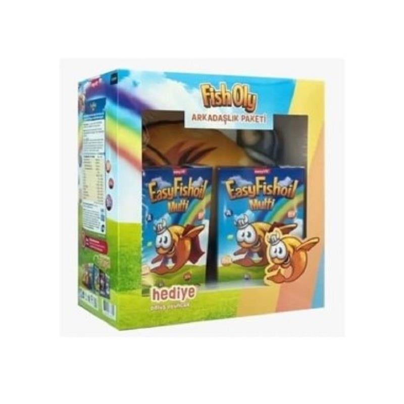 EasyFishoil Easyfishoil Multi 30 Jel Tablet 2'li + Peluş Oyuncak Hediyeli