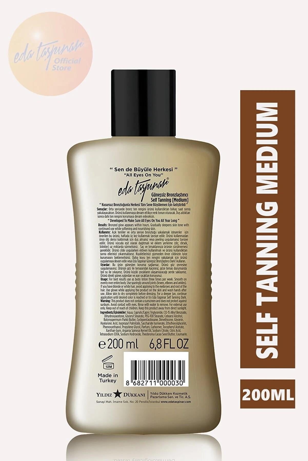 Eda Taşpınar Eda Taşpınar Güneşsiz Bronzlaştırıcı Self Tanning Medium 200 ml