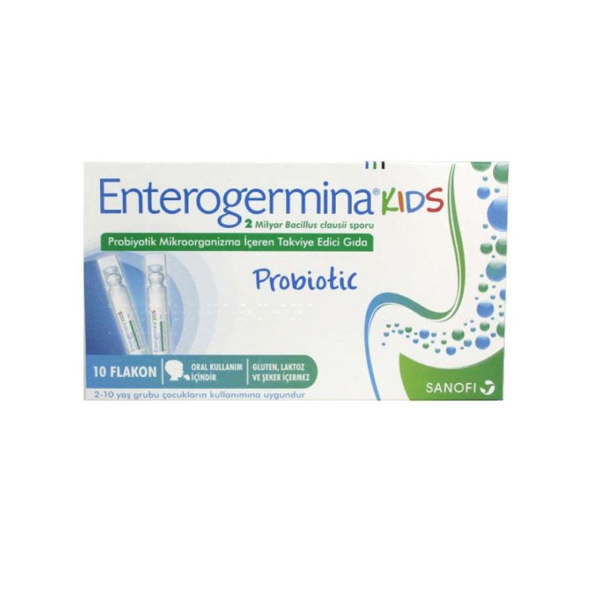 Enterogermina 2-10 Yaş Çocuklar için Probiyotik 50ml (5mlx10 Flakon)