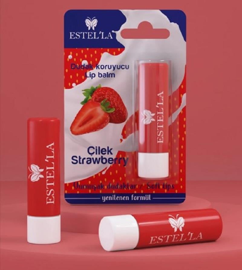 Estel'la Estel'la Yetişkin Dudak Koruyucu Lip Balm Çilek
