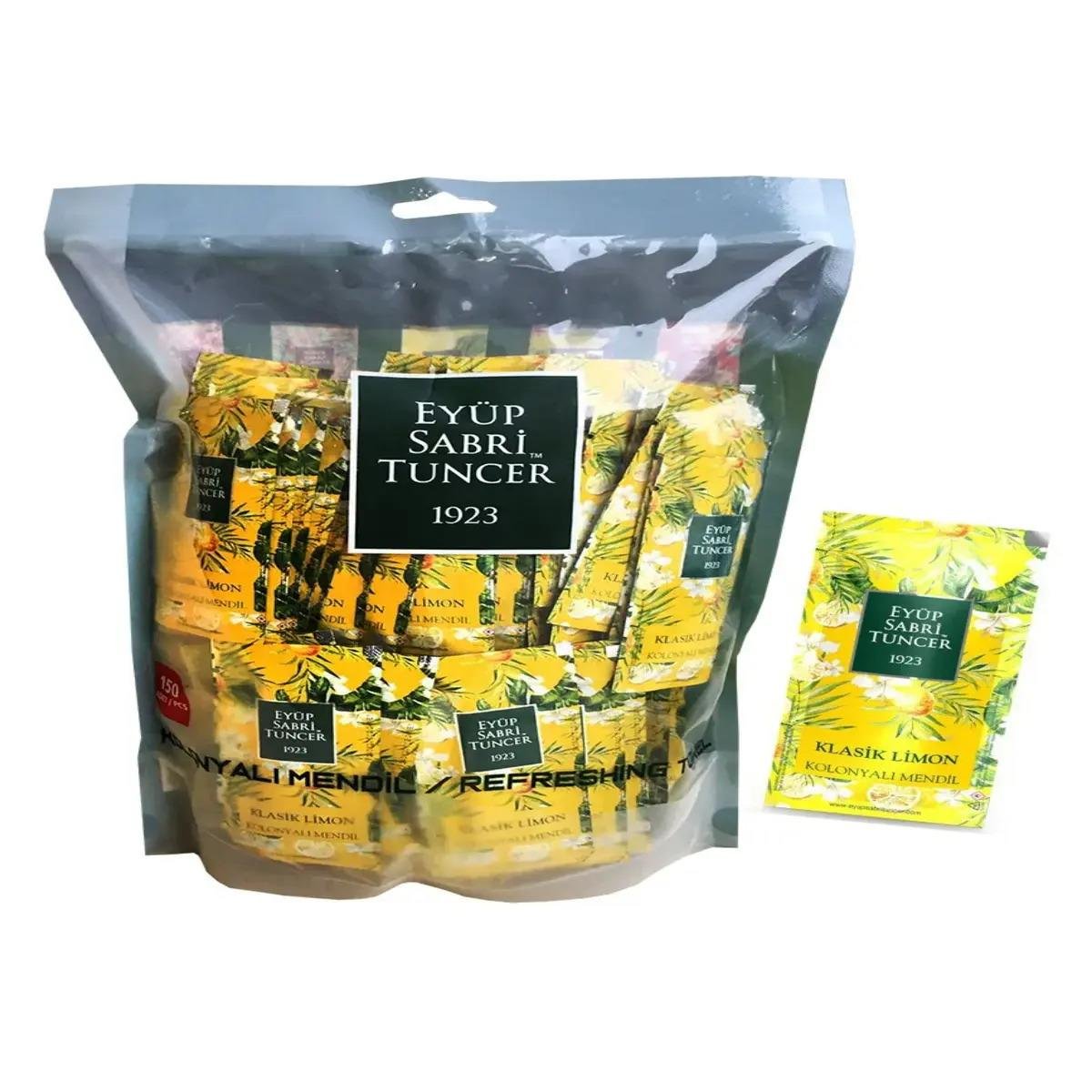 Eyüp Sabri Tuncer Eyüp Sabri Tuncer Klasik Limon Kolonyalı Mendil 150'li