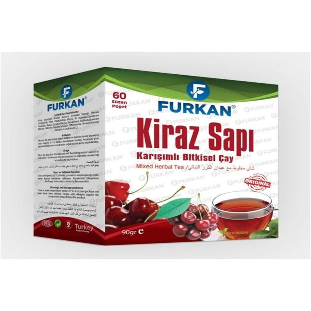 Furkan Furkan Kiraz Sapı Karışımlı Bitkisel Çay 60'lı